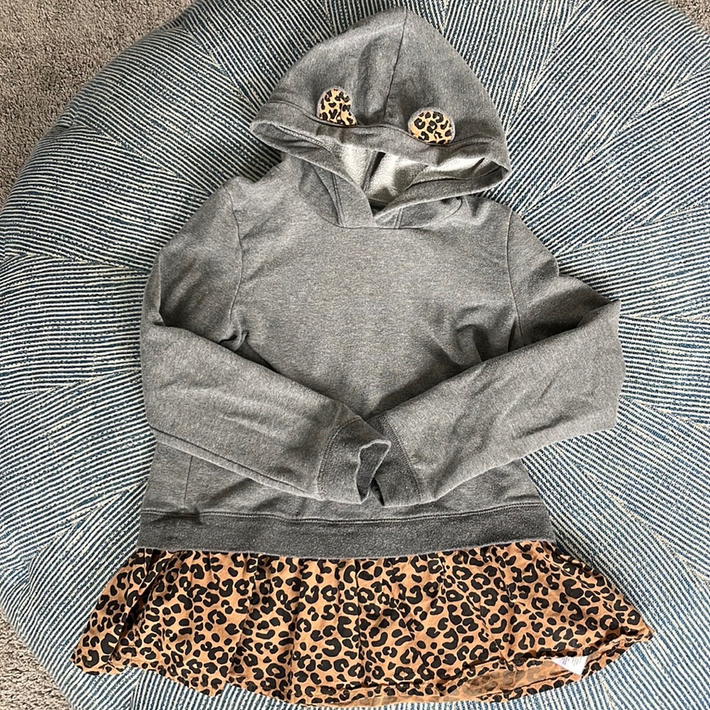 Tucker + Tate Animal Ear Hoodie, cheetah print